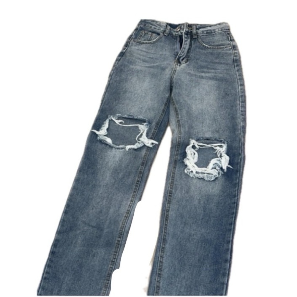 Never worn baggy/ straight leg jeans